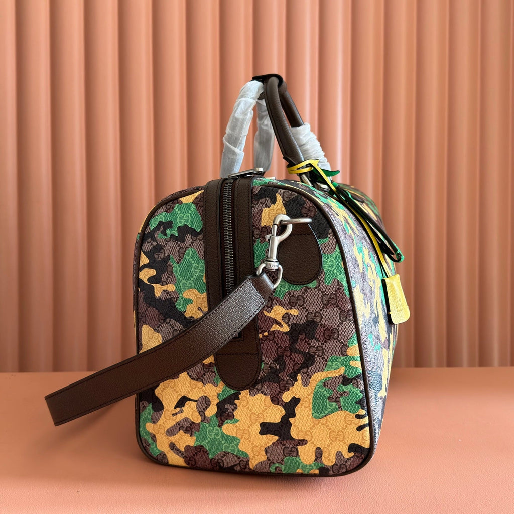 GUCCI 26S DUFFEL BAG 44 IN MULTICOLOR COATED CANVAS STYLE 1
