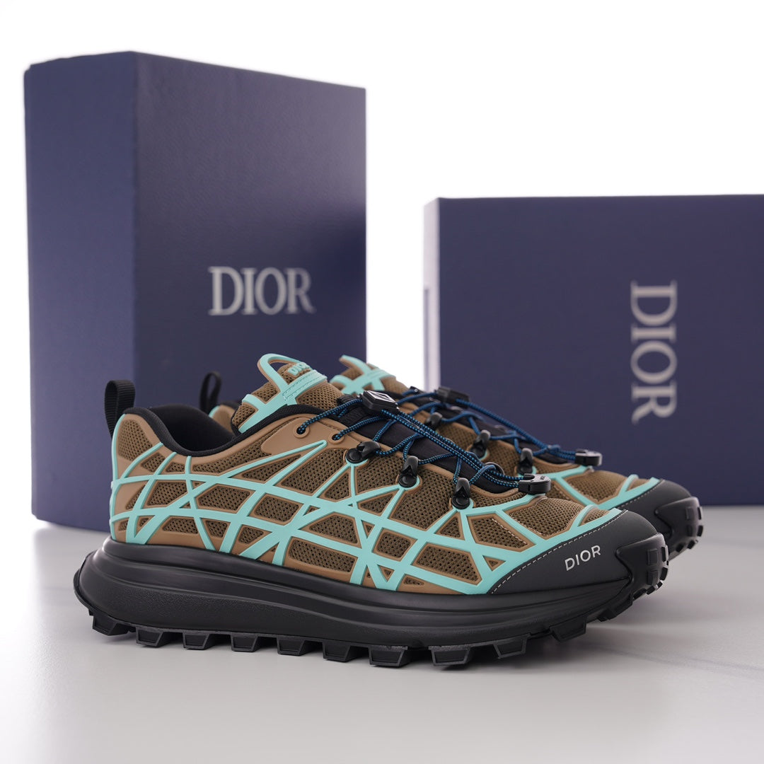 CD B31 SNEAKER BROWN AND MINT MESH FABRIC
