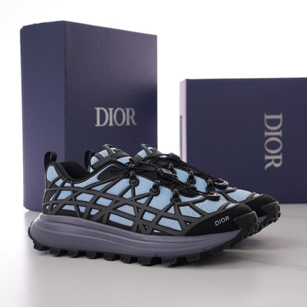 CD B31 SNEAKER BLACK AND CERULEAN MESH FABRIC