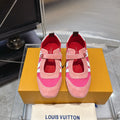 LV 26S SNEAKERINA MARY JANE IN PINK SUEDE
