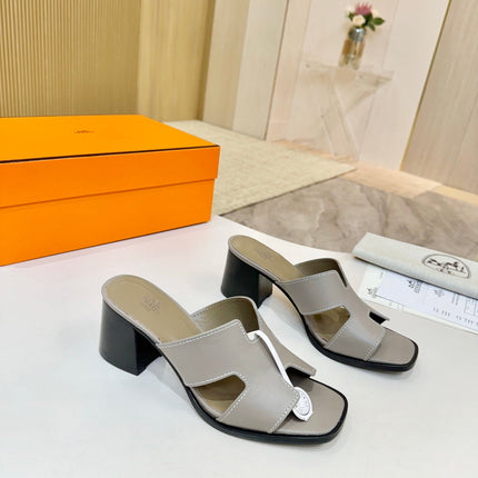 HM 26S HELIA SANDAL 70MM IN TAUPE BEIGE CALFSKIN