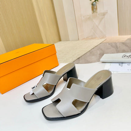 HM 26S HELIA SANDAL 70MM IN TAUPE BEIGE CALFSKIN