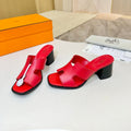 HM 26S HELIA SANDAL 70MM IN RED CALFSKIN