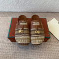 BUBBLE IN MULTICOLOR RAFFIA MIX BROWN LAMBSKIN GOLD HARDWARE