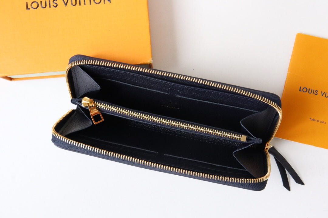 LV MONOGRAM LONG WALLET 20 IN BLACK AND CREAM GRAINED CALFSKIN