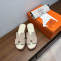 HM 26S H CUT PLATFORM SLIDES IN LIGHT BROWN SUEDE CORK SOLE
