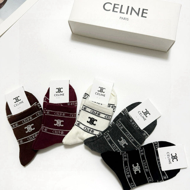 CELINE 26S ANKLE SOCKS 544089 (1 BOX)