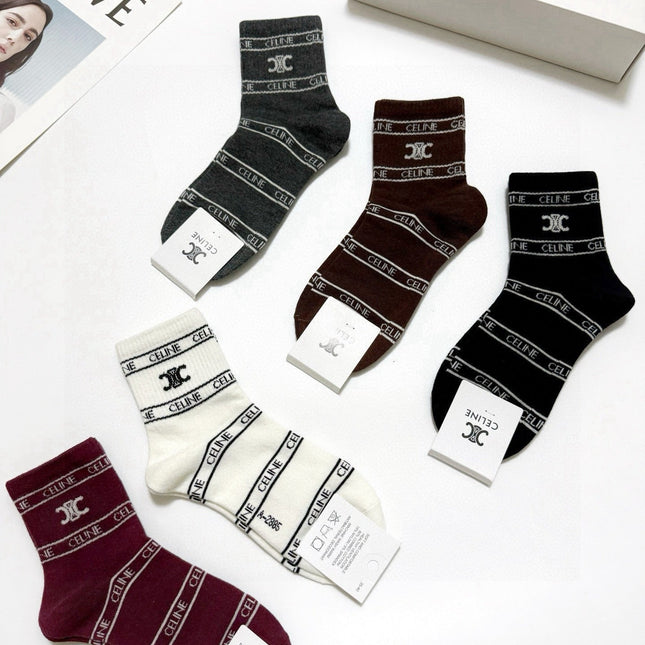 CELINE 26S ANKLE SOCKS 544089 (1 BOX)