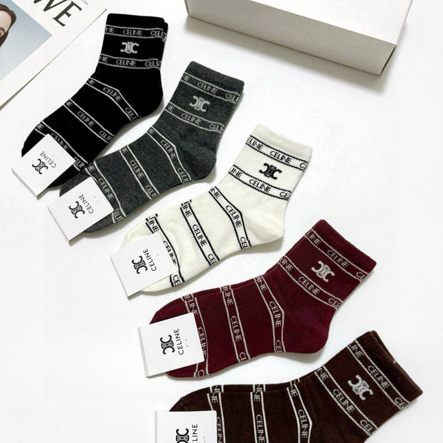 CELINE 26S ANKLE SOCKS 544089 (1 BOX)