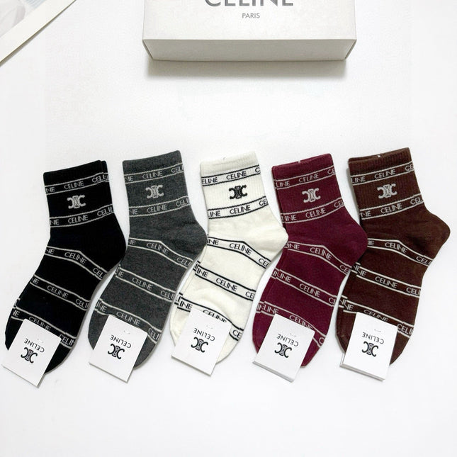 CELINE 26S ANKLE SOCKS 544089 (1 BOX)