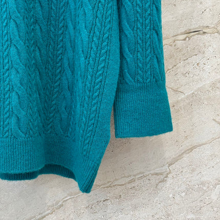 LORO PIANA 26S LONG CABLE-KNIT SWEATER 902