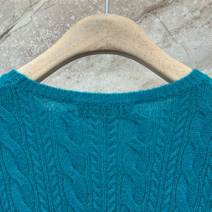 LORO PIANA 26S LONG CABLE-KNIT SWEATER 902