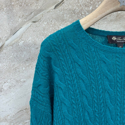 LORO PIANA 26S LONG CABLE-KNIT SWEATER 902