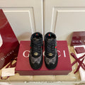 GUCCI 26S SNEAKER IN BLACK SUEDE CRYSTAL EMBELLISHED
