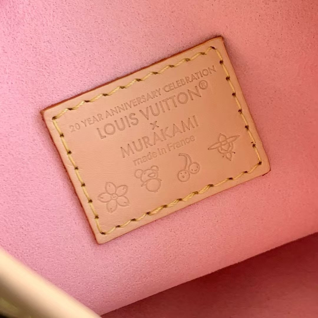 NANO BUCKET CHERRY BLOSSOM IN SAKURA BROWN MONOGRAM COATED CANVAS