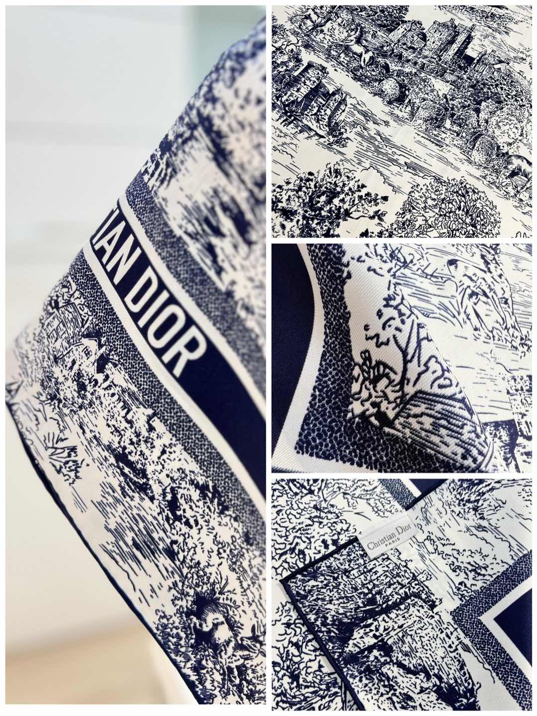DIOR 26S SCARF 90CM IN SILK 198370