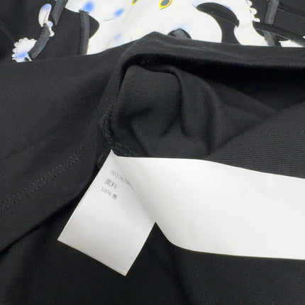 Loewe Octopus Print Embroidered Short-sleeved T-shirt Black Cotton