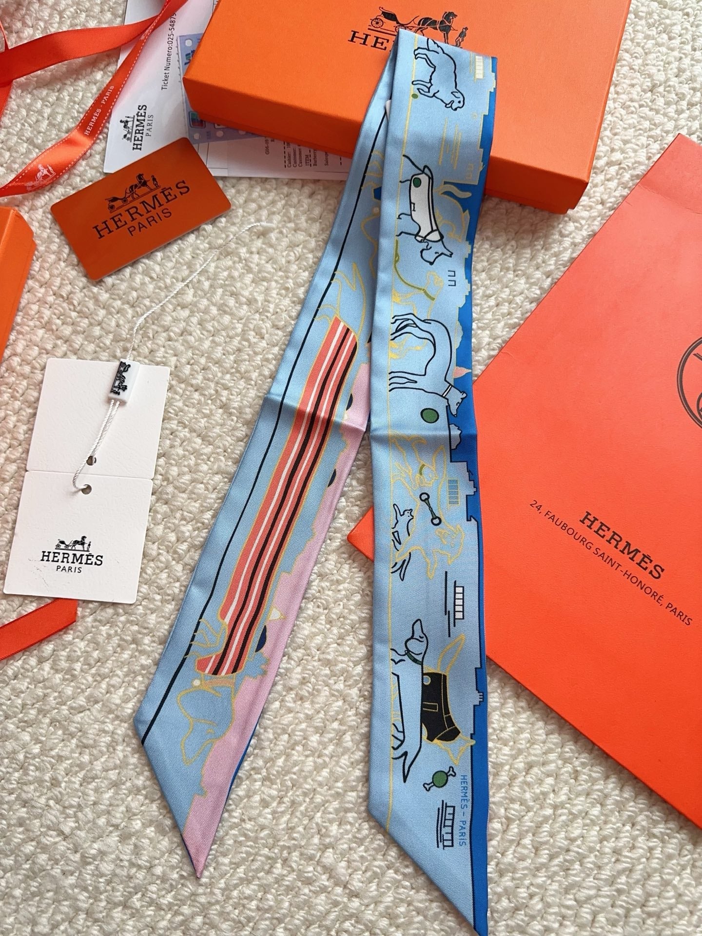 HERMES 26S SCARF 86 IN SILK 309596