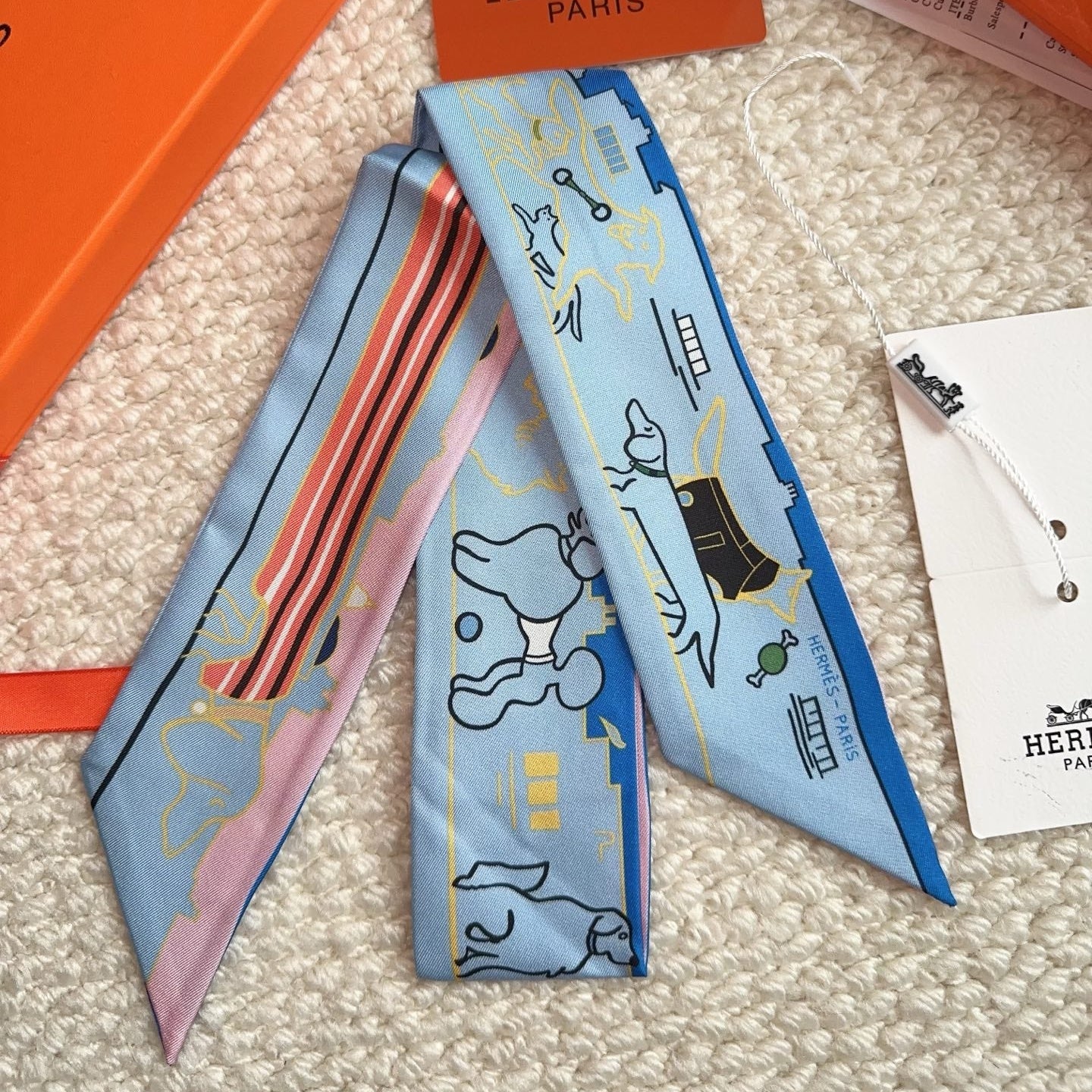 HERMES 26S SCARF 86 IN SILK 309596