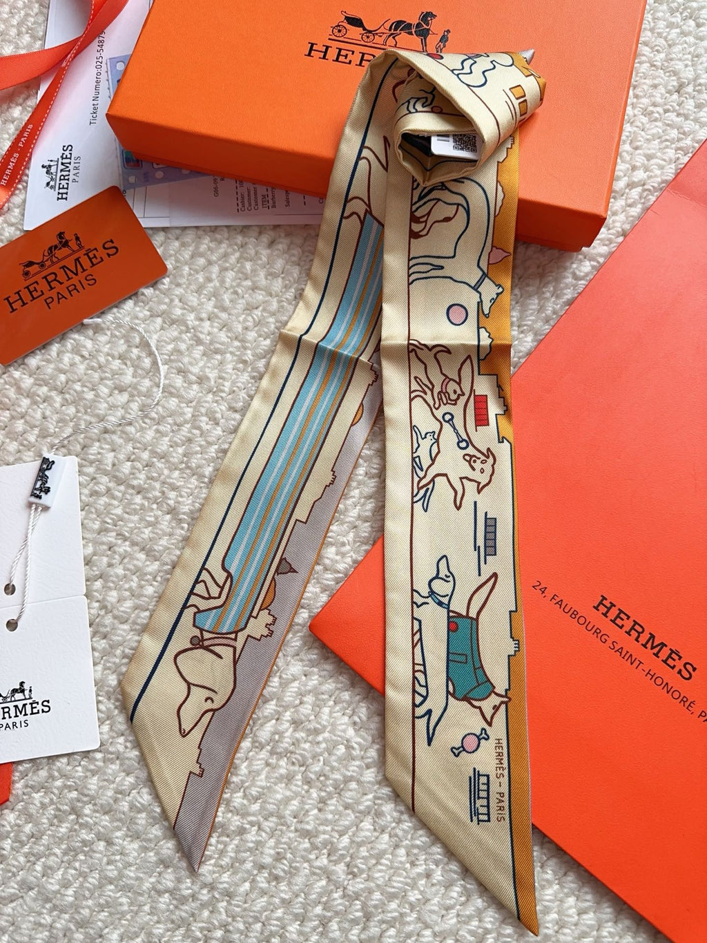 HERMES 26S SCARF 86 IN SILK 309598