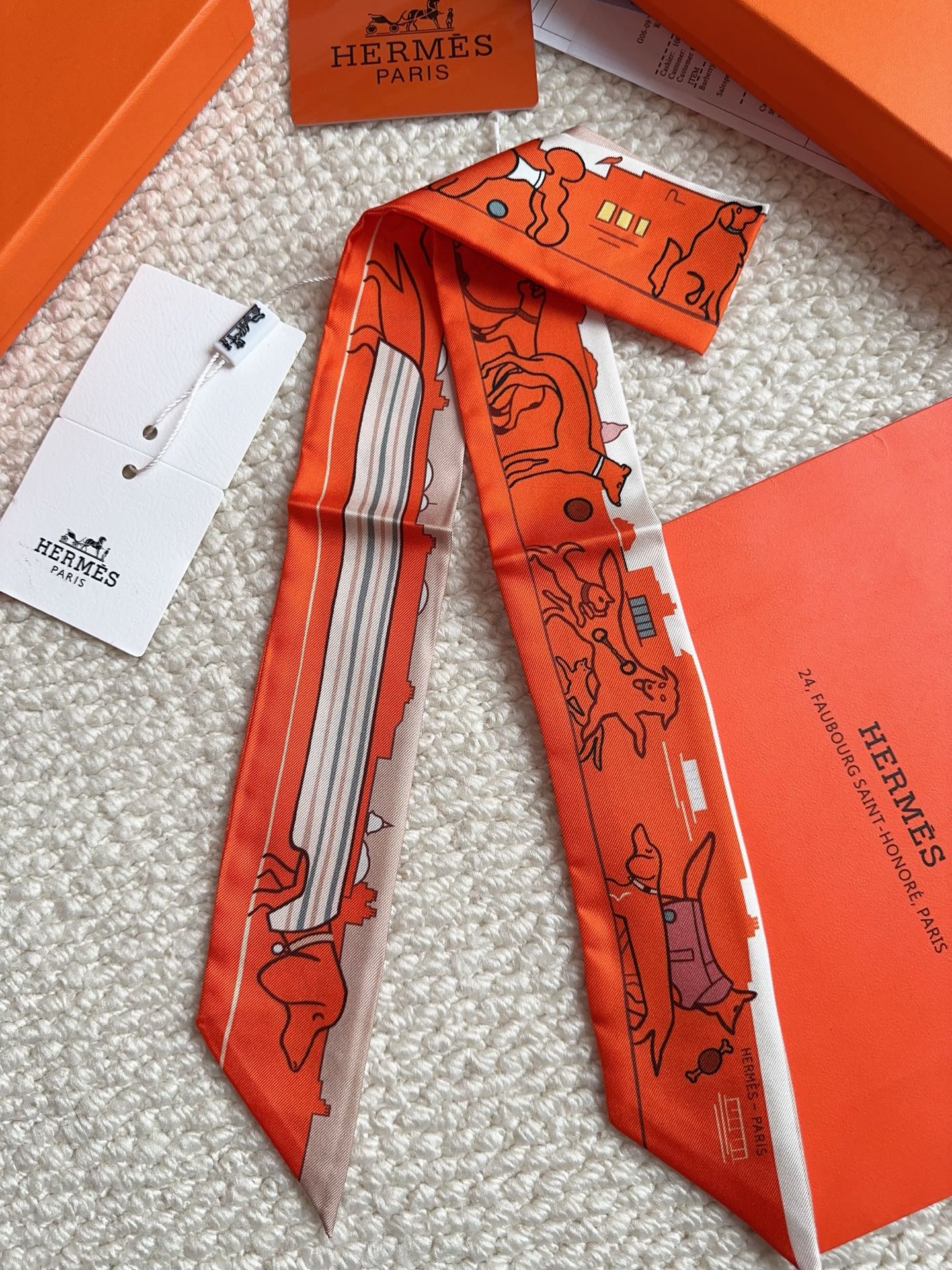 HERMES 26S SCARF 86 IN SILK 309599