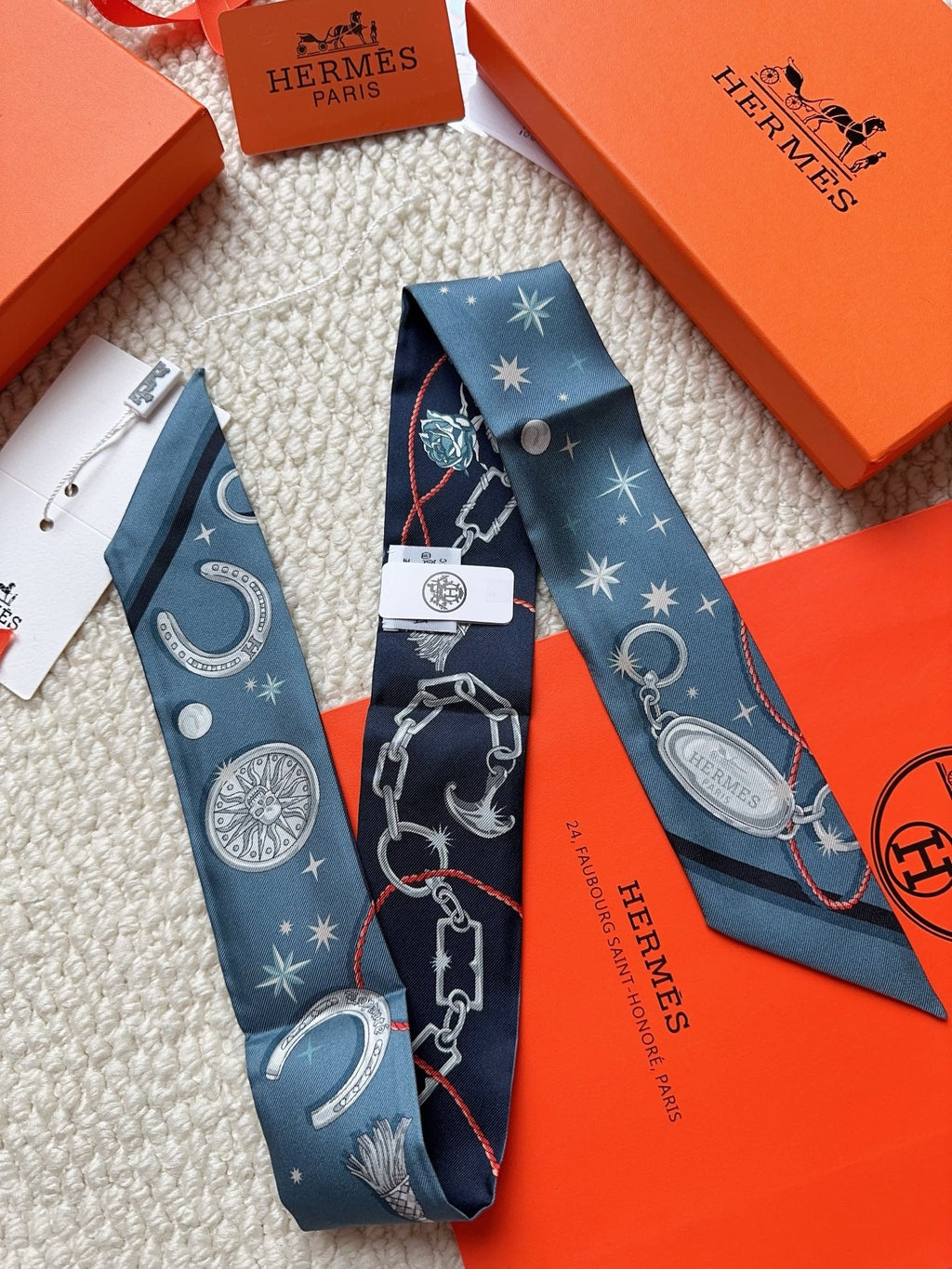 HERMES 26S SCARF 86 IN SILK 309616