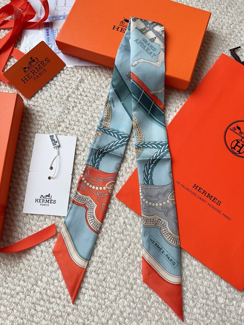 HERMES 26S SCARF 86 IN SILK 309620