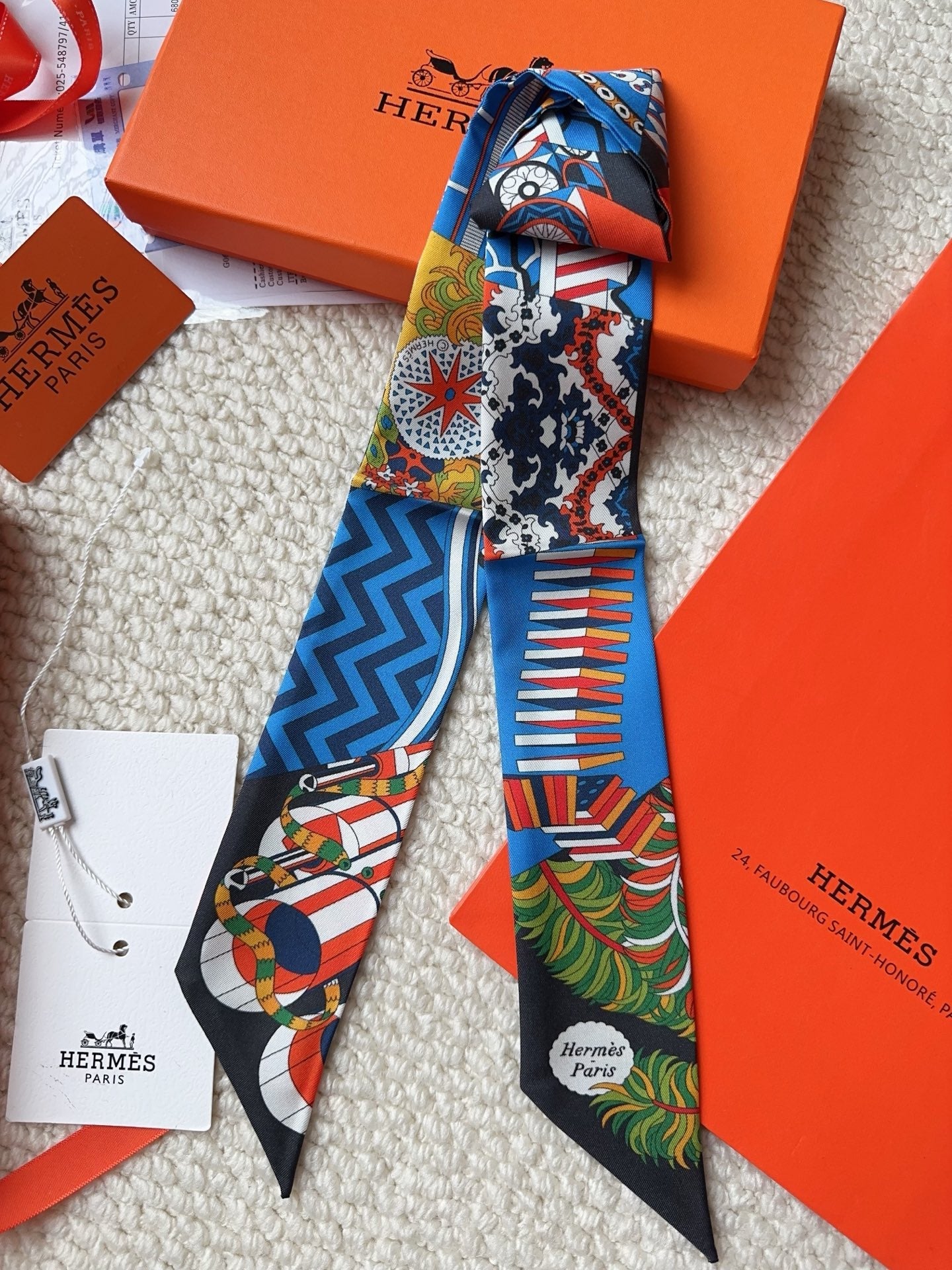 HERMES 26S SCARF 86 IN SILK 309625