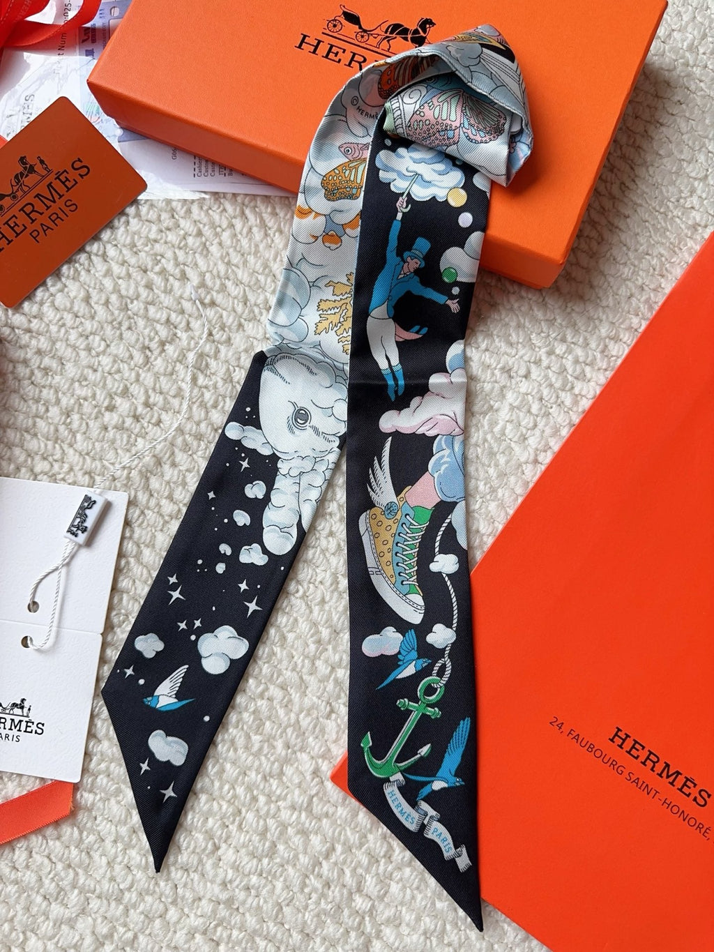 HERMES 26S SCARF 86 IN SILK 309630