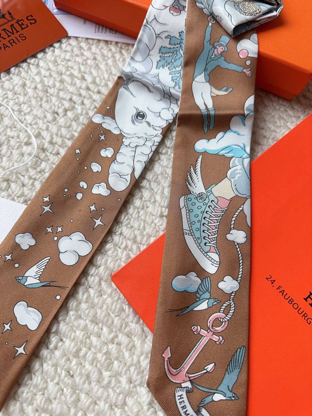 HERMES 26S SCARF 86 IN SILK 309631
