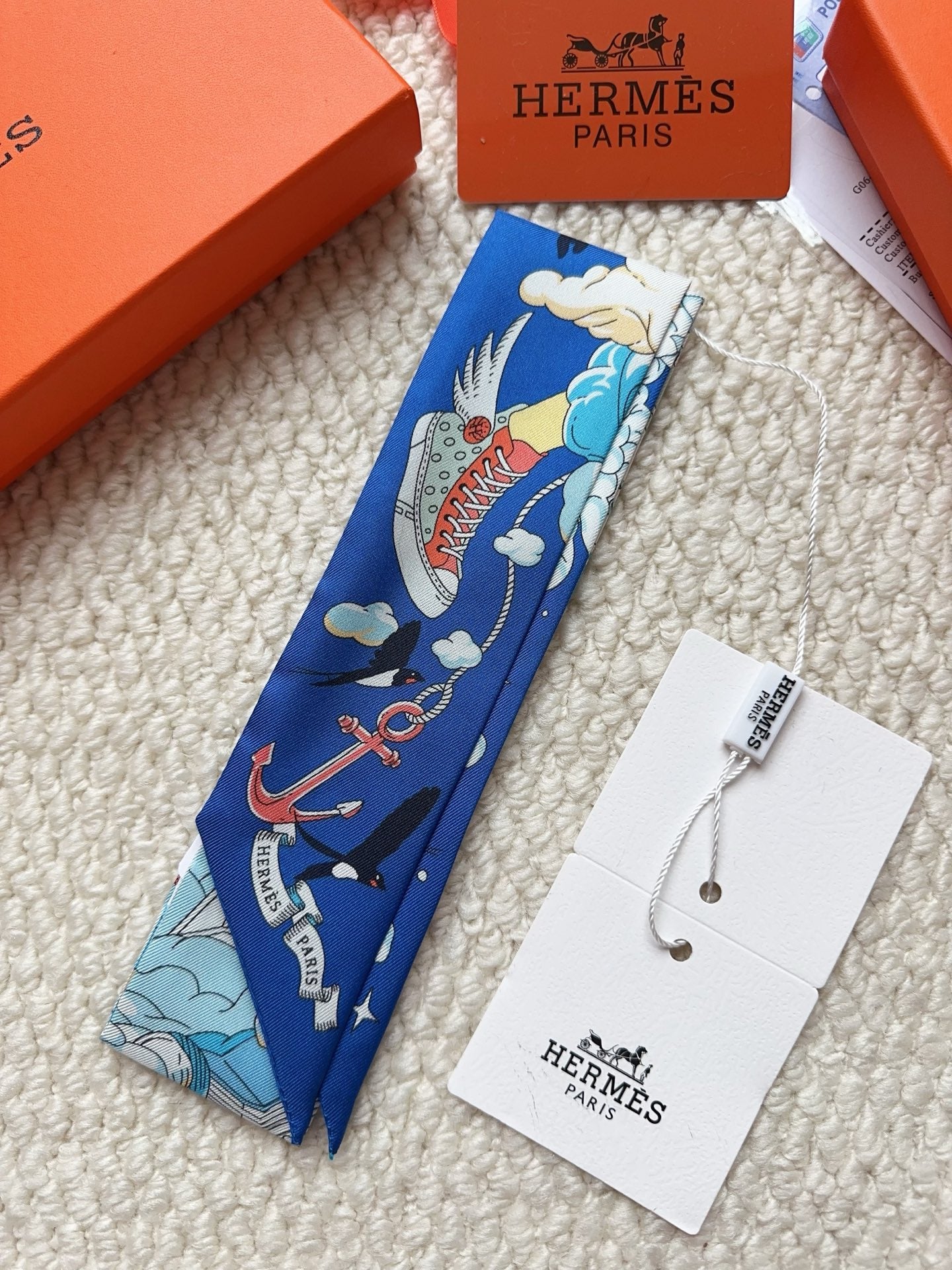 HERMES 26S SCARF 86 IN SILK 309632