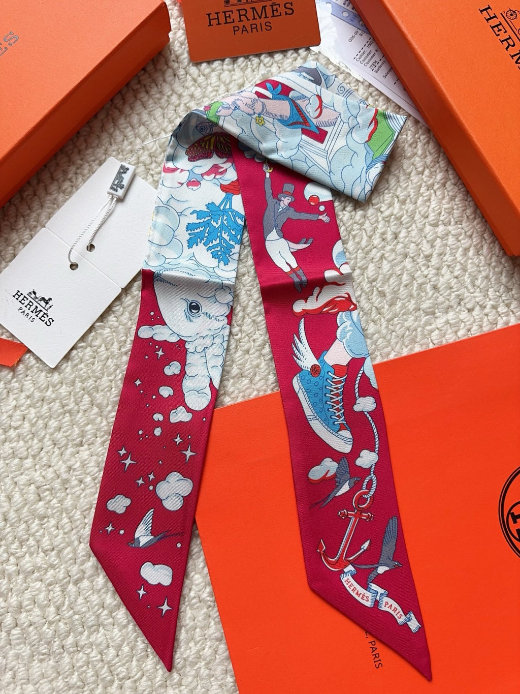 HERMES 26S SCARF 86 IN SILK 309634