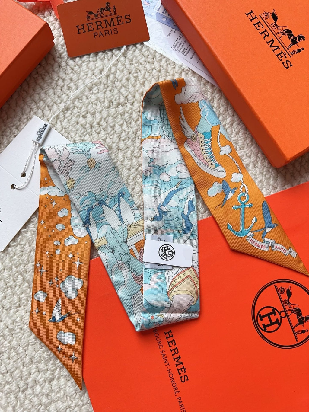 HERMES 26S SCARF 86 IN SILK 309635