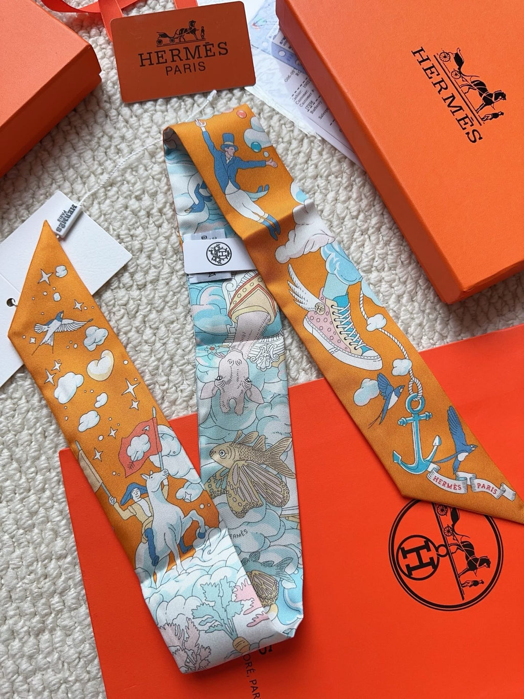 HERMES 26S SCARF 86 IN SILK 309635