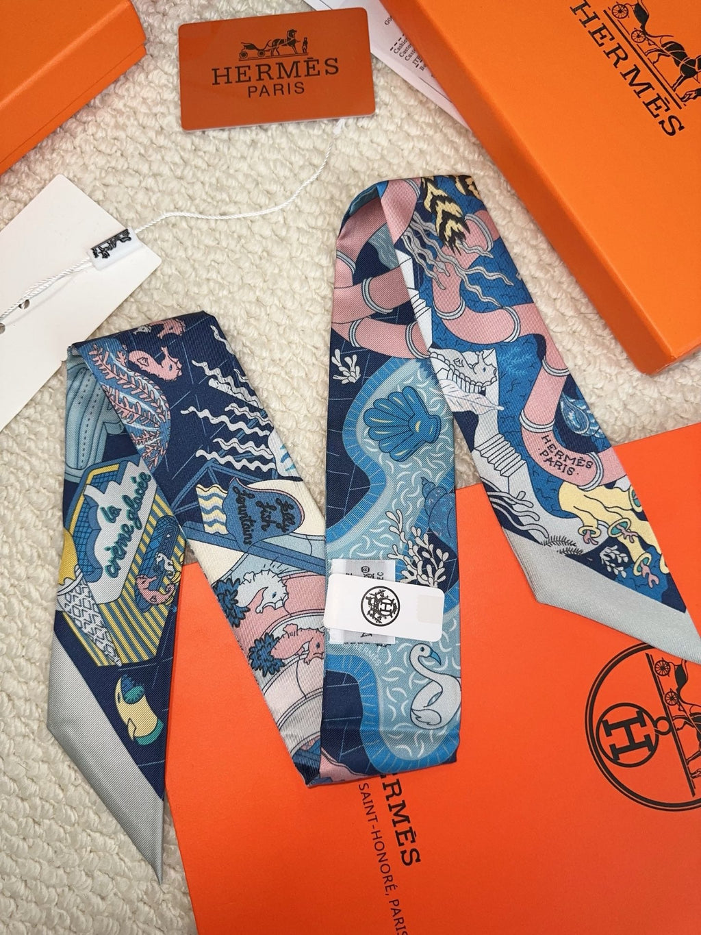 HERMES 26S SCARF 86 IN SILK 309650