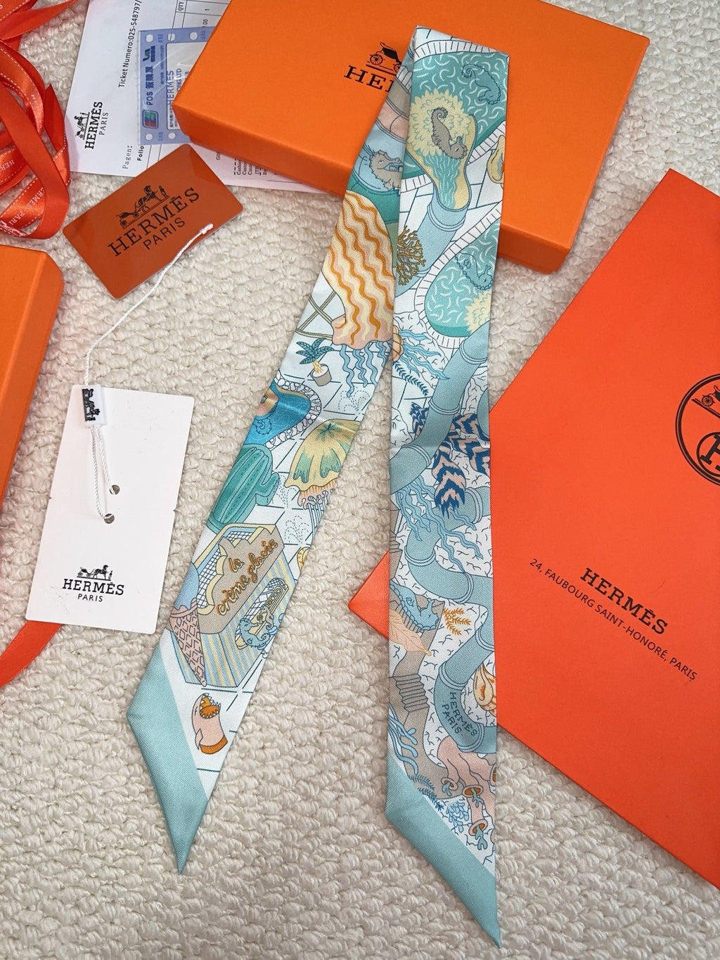 HERMES 26S SCARF 86 IN SILK 309651