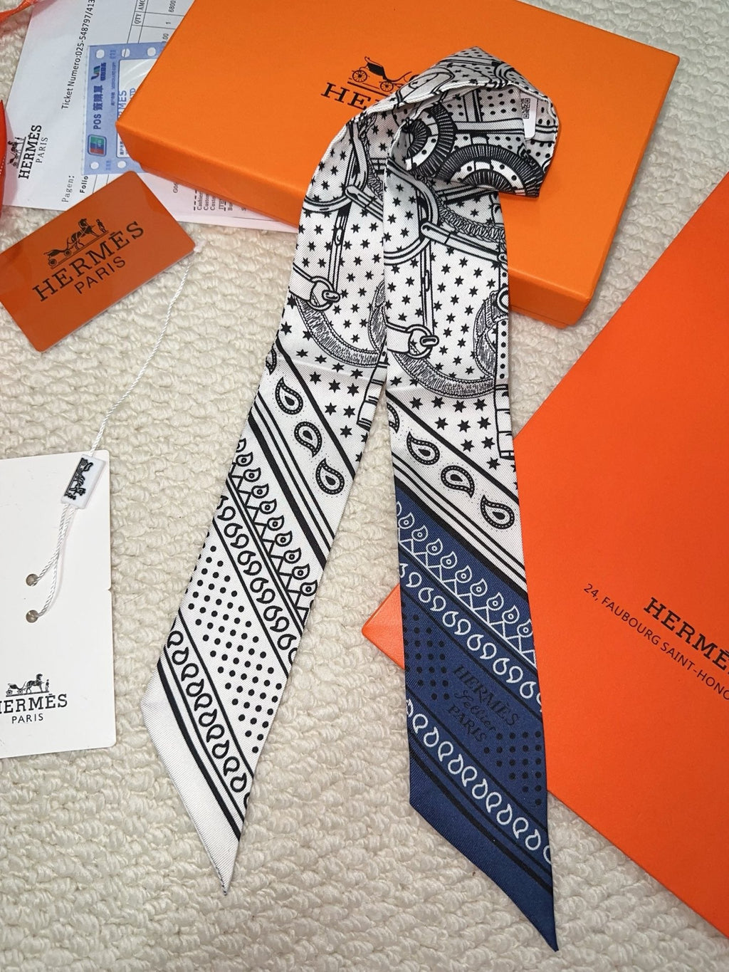 HERMES 26S SCARF 90 IN SILK 309655