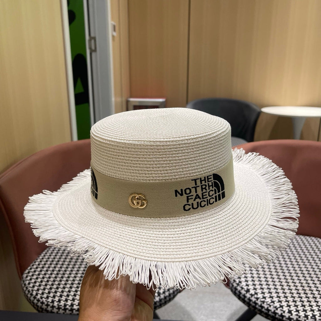 GUCCI 26S WIDE-BRIMMED STRAW HAT STYLE 68