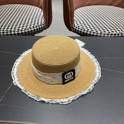 GUCCI 26S WIDE-BRIMMED STRAW HAT 253