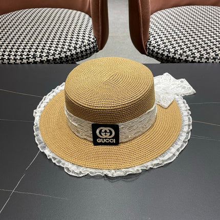 GUCCI 26S WIDE-BRIMMED STRAW HAT 253
