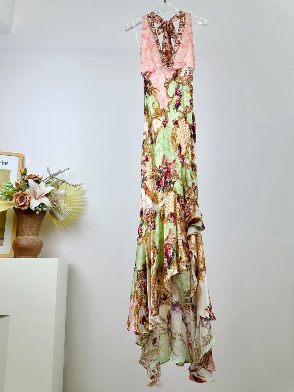 CAMILLA RUFFLED BACKLESS DRESS 270296