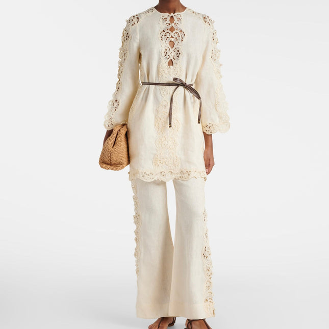 ZIMMERMANN 26S TOP & WIDE LEG PANTS SET STYLE 151