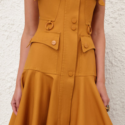 ZIMMERMANN 26S UTILITY MIDI DRESS STYLE 253