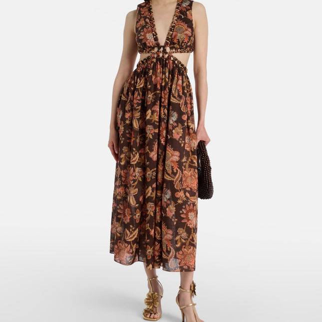 ZIMMERMANN 26S FLORAL CUT OUT MAXI DRESS STYLE 204