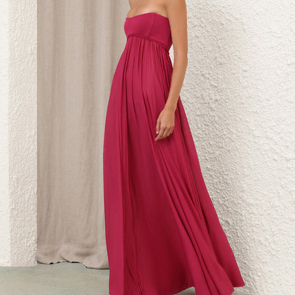 ZIMMERMANN 26S PLEATED STRAPLESS MAXI DRESS STYLE 170