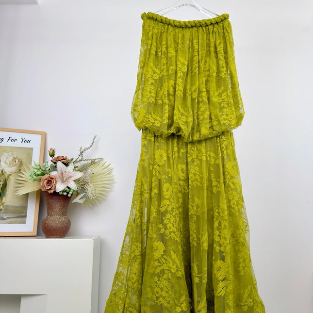 ZIMMERMANN 26S OFF-SHOULDER LACE MAXI DRESS 321