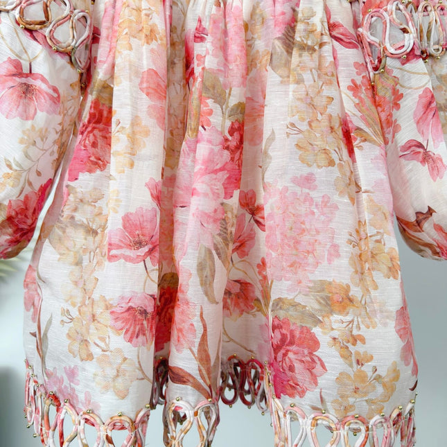 ZIMMERMANN 26S LONG-SLEEVE MINI DRESS 318