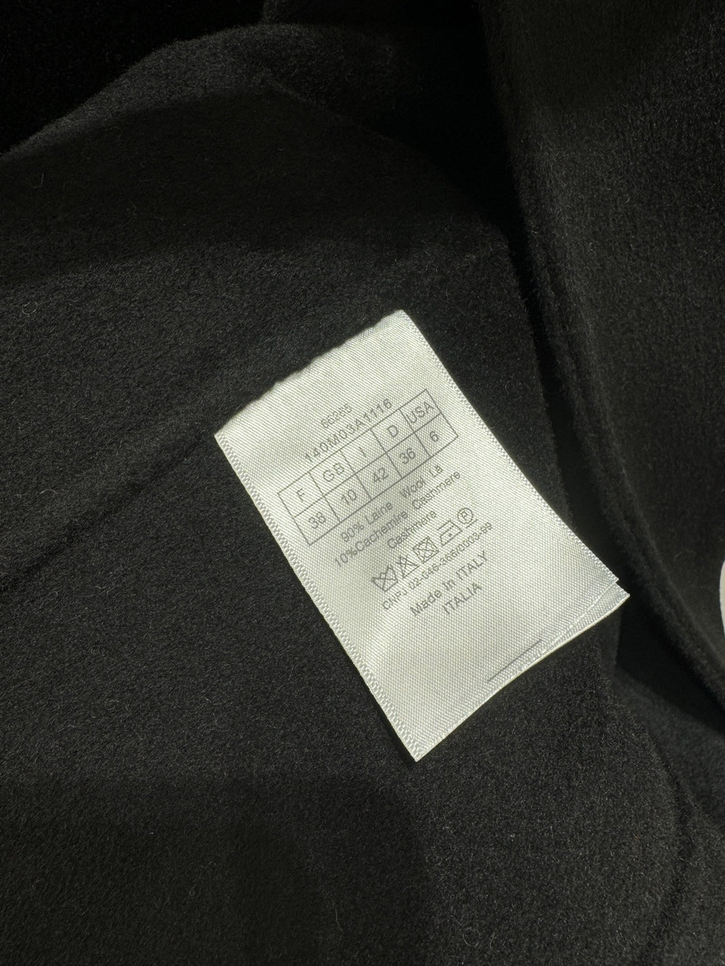 DIOR 25S CASHMERE COAT STYLE 278