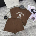 PRADA 25S SHORT-SLEEVE CREW NECK SWEATSHIRT SET 351