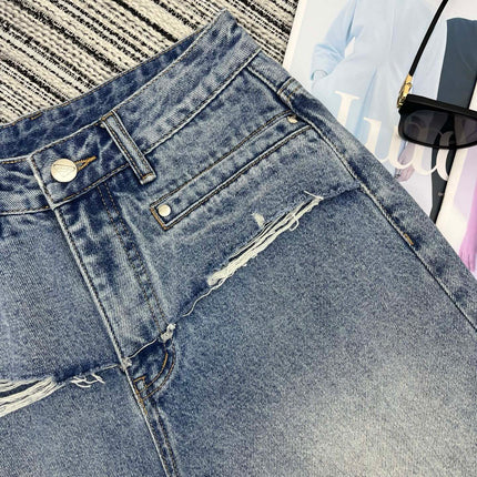 PRADA 26S WIDE-LEG DENIM SHORTS 1060